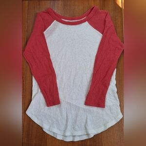 Abercrombie & Fitch Baseball Tee 3/4 Sleeve Raglan Linen Sporty Women's Kid's